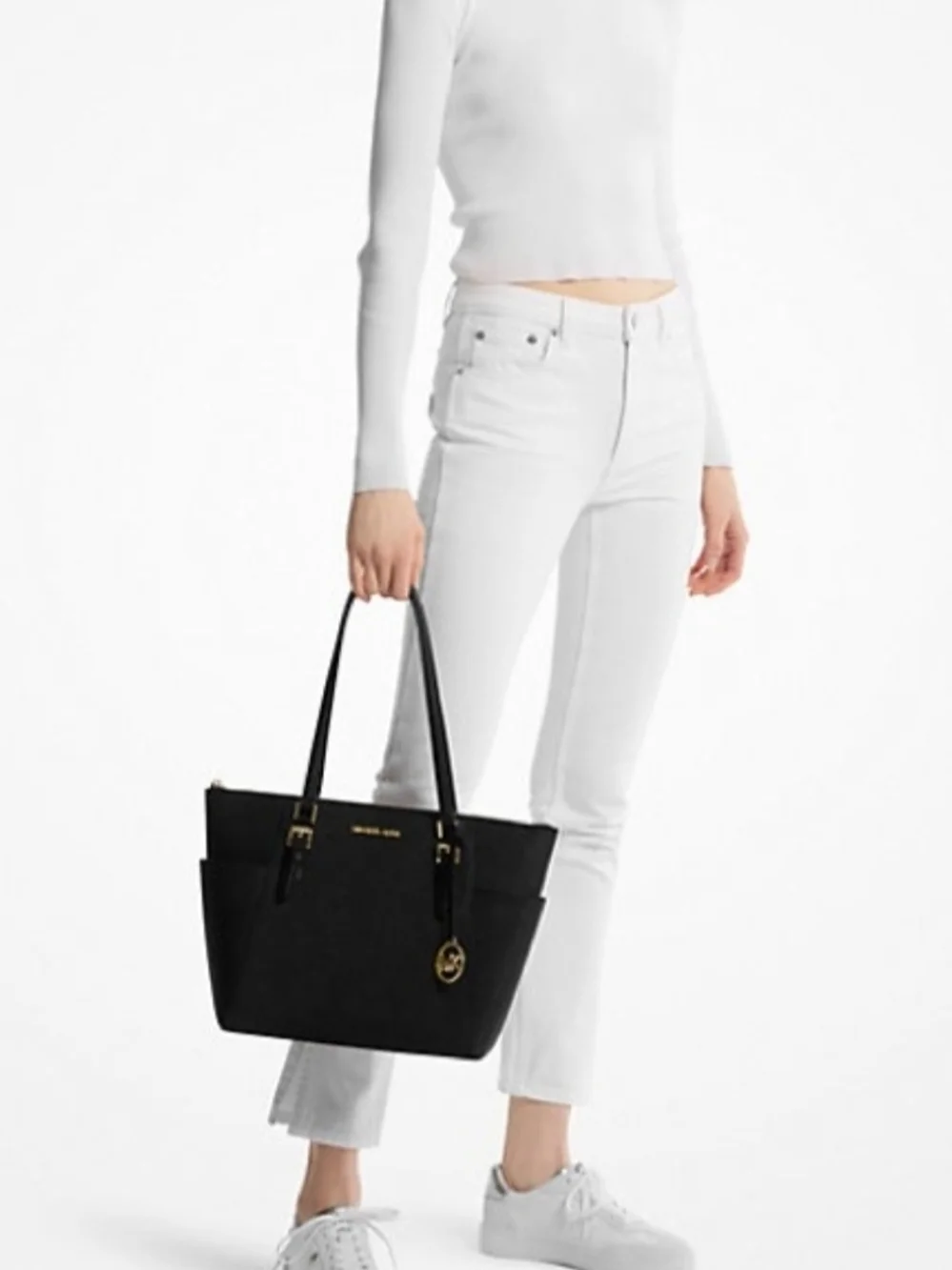 NWT Michael Kors Charlotte Large Saffiano Leather Top-Zip Tote Bag - Picture 6 of 7